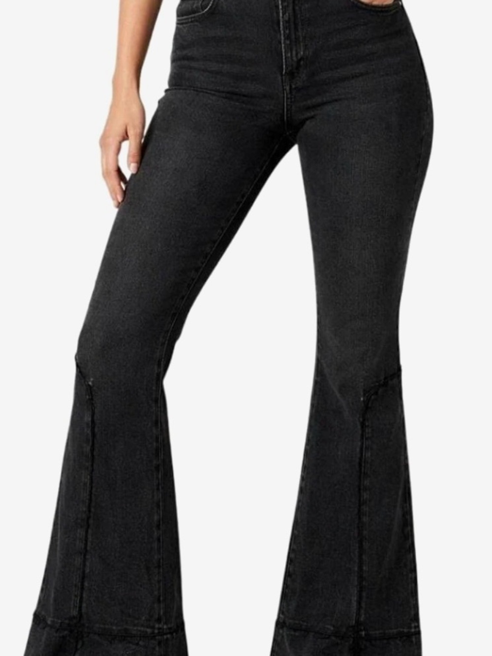 Liverpool Jeans Company Black High-Rise Flare Jeans